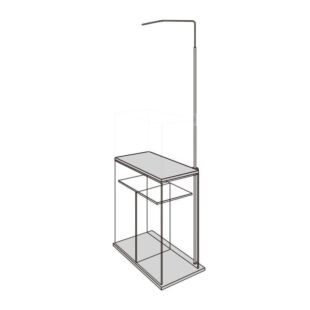 108-632 ADA Cube Cabinet Clear (60x30x70 cm) con Solar RGB Stand y Woodbase