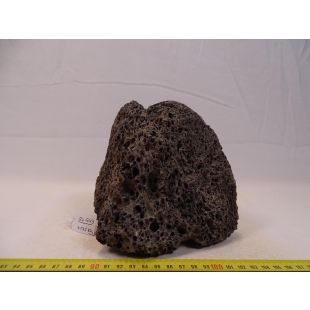 Roca volcánica pequeña e irregular con agujeros