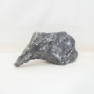 Roca Amano negra mediana y triangular con picos y marcas blancas, muy bonita, para decorar acuarios en tienda online peces y acuarios, Pzes Alcorcón.