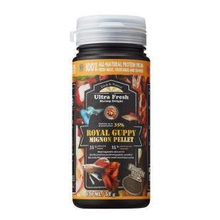 Premium Royal Guppy (120 ml) Azoo Plus Ultra Fresh, comida para peces ovoviviparos, guppys