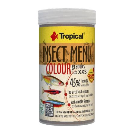 comida para peces tropicales Tropical Insect Menu Color granulado XXS de 100ml