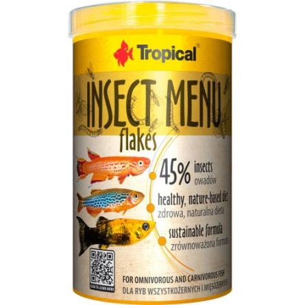 comida para peces de acuario Tropical Insect Menu escamas de 1000 ml